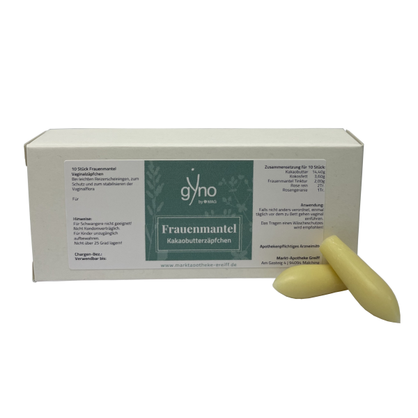 gYno Frauenmantel Vaginalzäpfchen - Markt-Apotheke Greiff